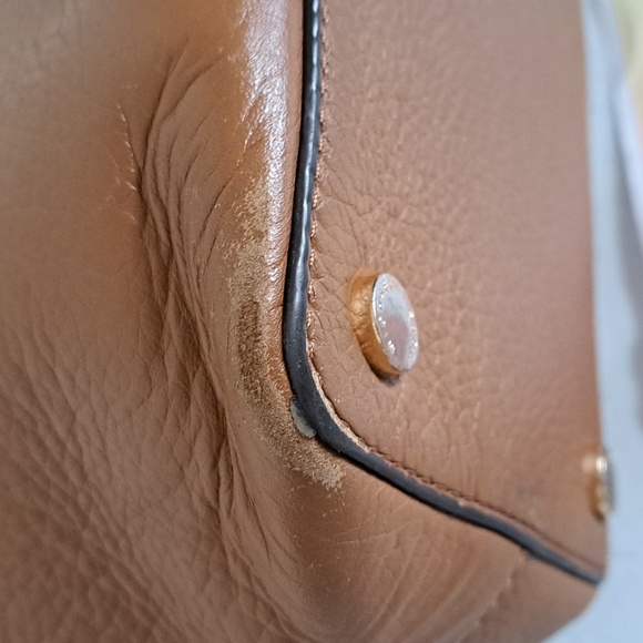 Michael Kors BEDFORD Pebble Leather Pocket Tote ACORN/GOLD - Picture 13 of 13